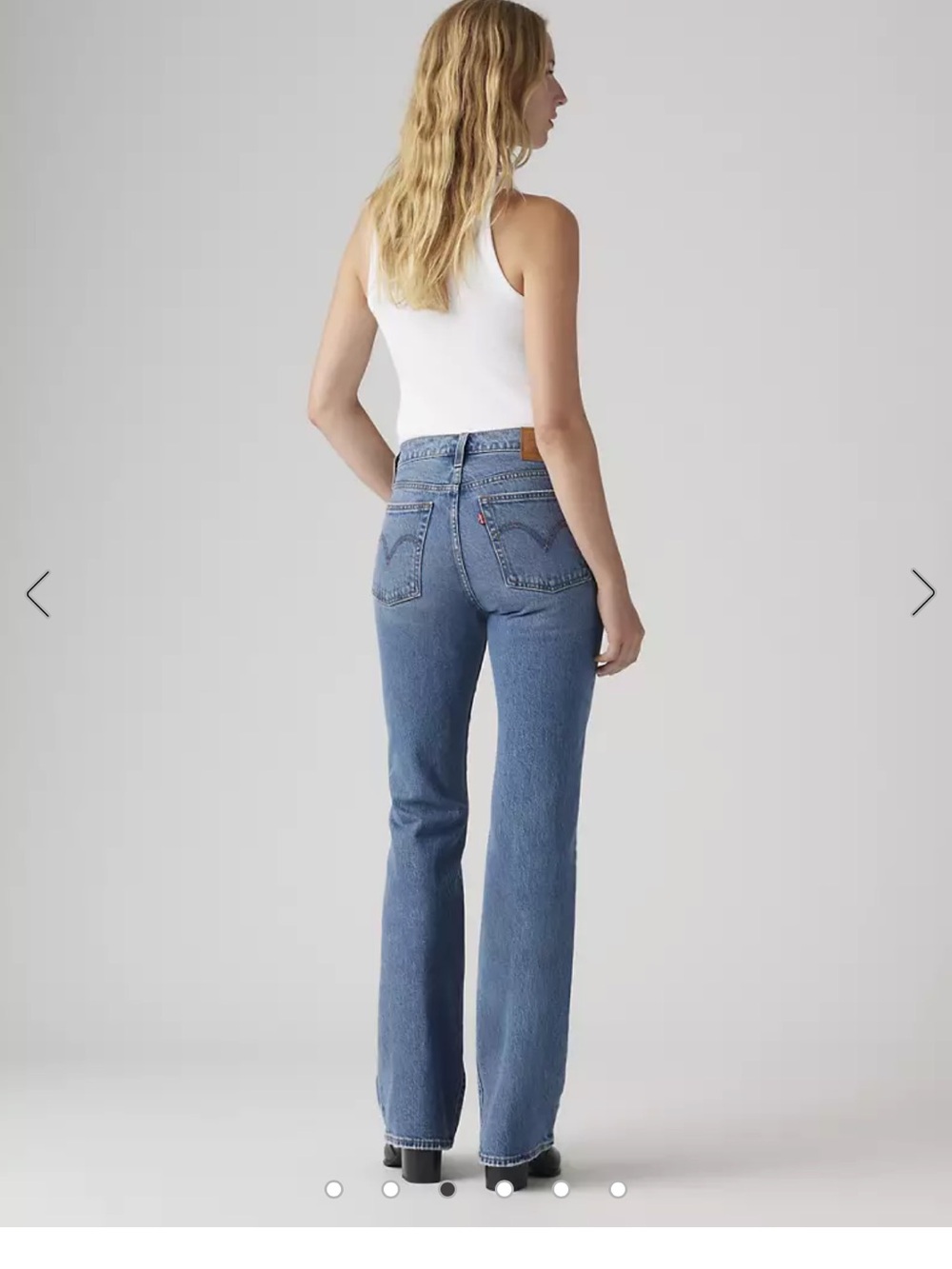 Levi's Medium Blue Straight Leg Jeans - Picture 2 of 3